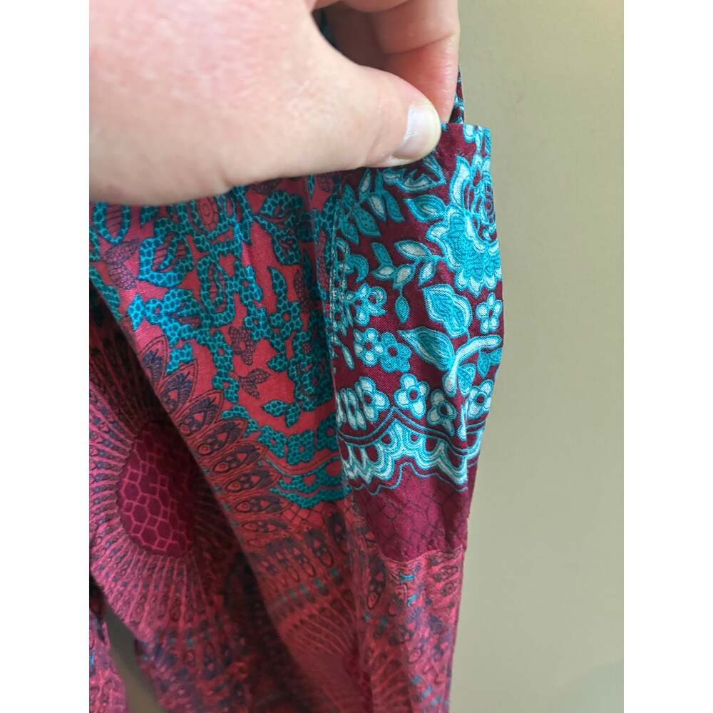 Red and Blue Boho Bohemian Pants - Picture 6 of 16